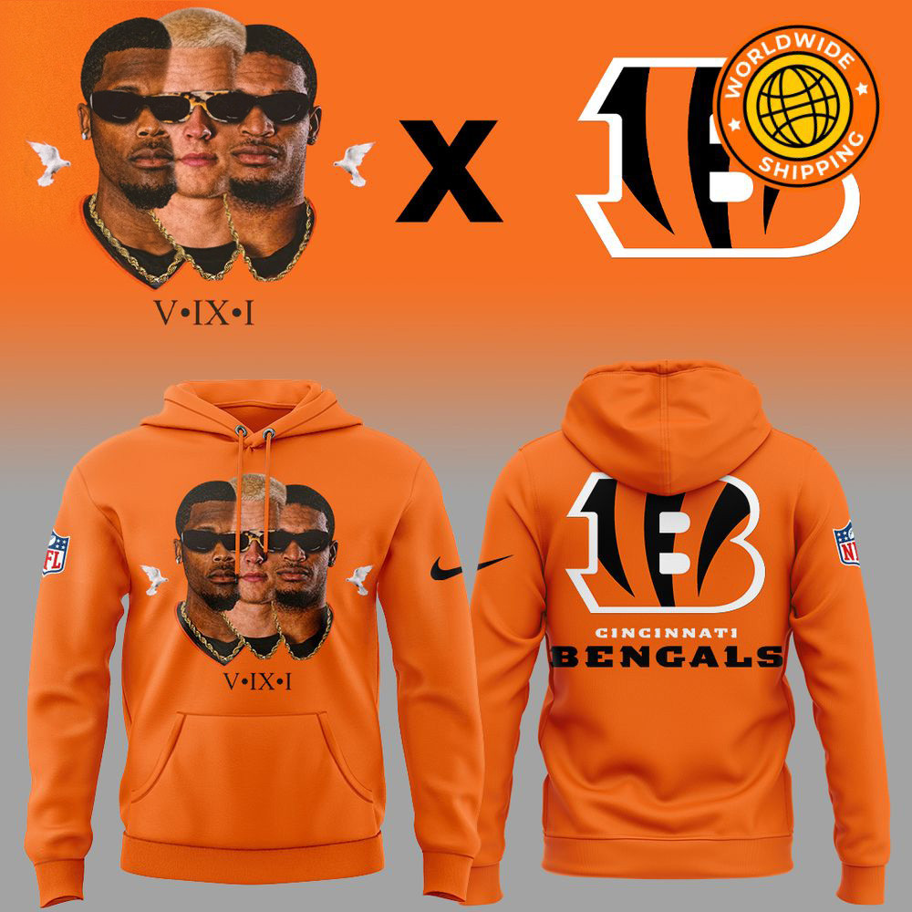 Cincinnati Bengals NFL Ja'Marr Chase Joe Burrow Tee Higgins V IX I Hoodie Father's Day Gifts-1 Cincinnati Bengals NFL Ja'Marr Chase Joe Burrow Tee Higgins V IX I Hoodie Father's Day Gifts-1