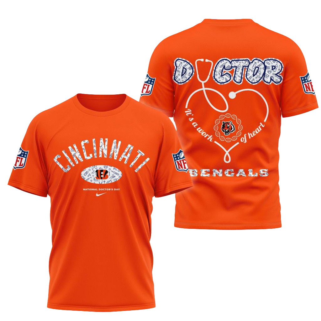Cincinnati Bengals NFL National Doctors Day Shirt Cincinnati Bengals Merch Fans Gifts-1
