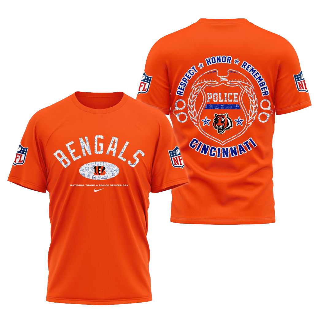 Cincinnati Bengals National Thank A Police Officer Day Shirt Cincinnati Bengals Merch_-1