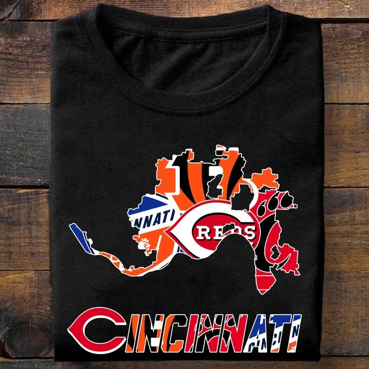 Cincinnati City Sport Teams Logo T-Shirt Gifts For Cincinnati Sport Teams Lovers Fans-1