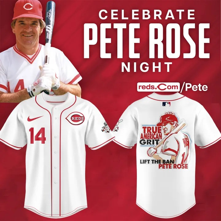 Cincinnati Reds x Pete Rose Night Jersey MLB Merch True American Grit Life The Ban-1 Cincinnati Reds x Pete Rose Night Jersey MLB Merch True American Grit Life The Ban-1