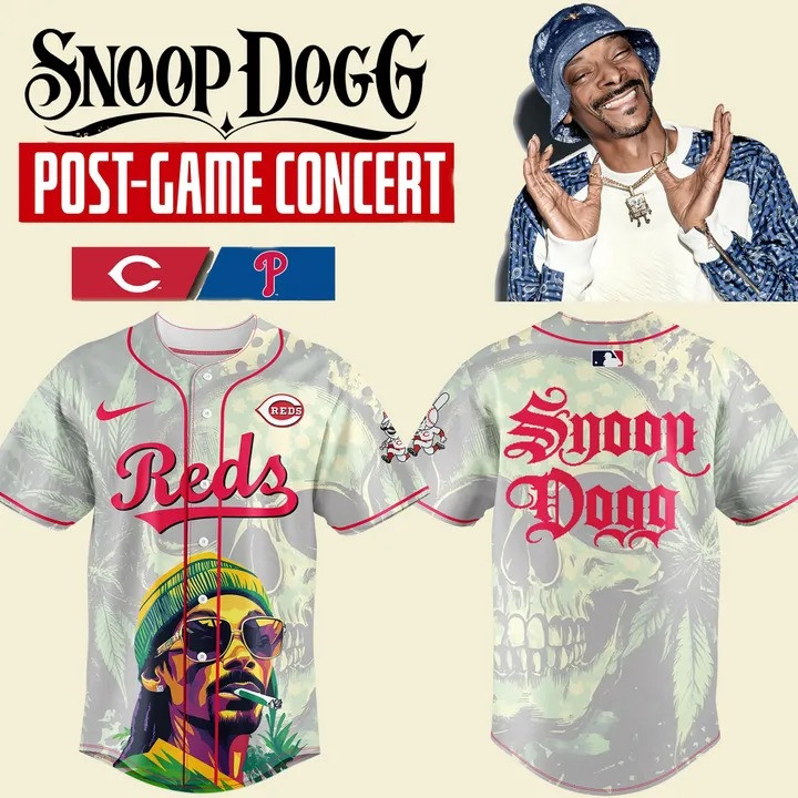 Cincinnati Reds x Snoop Dogg Baseball Jersey 2025 MLB Post-Game Concert Fan Merch-1