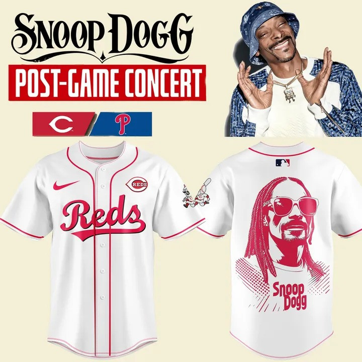 Cincinnati Reds x Snoop Dogg Jersey 2025 MLB Post-Game Concert Merch Best Fan Gifts-1
