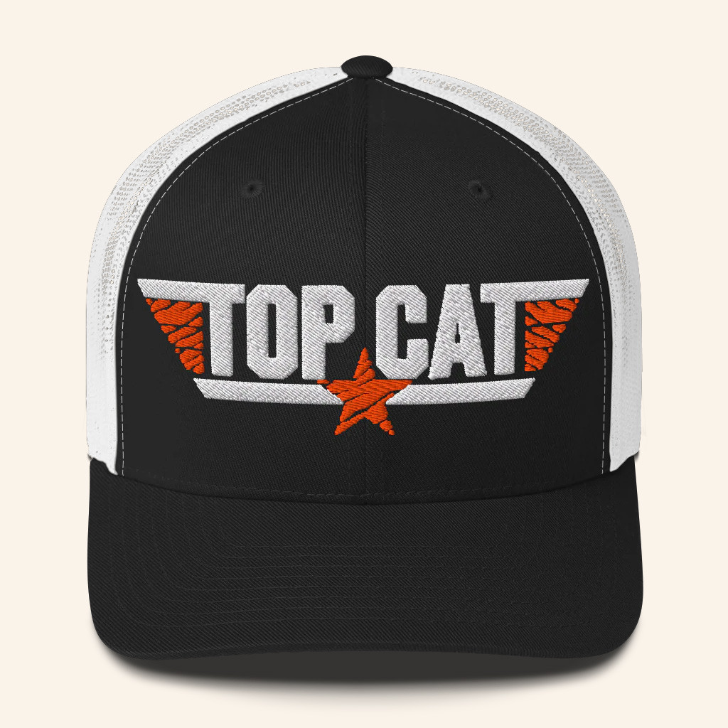 Cincy Shirts Merch Top Cat Trucker Hat Embroidered Gift Ideas For Husband-1