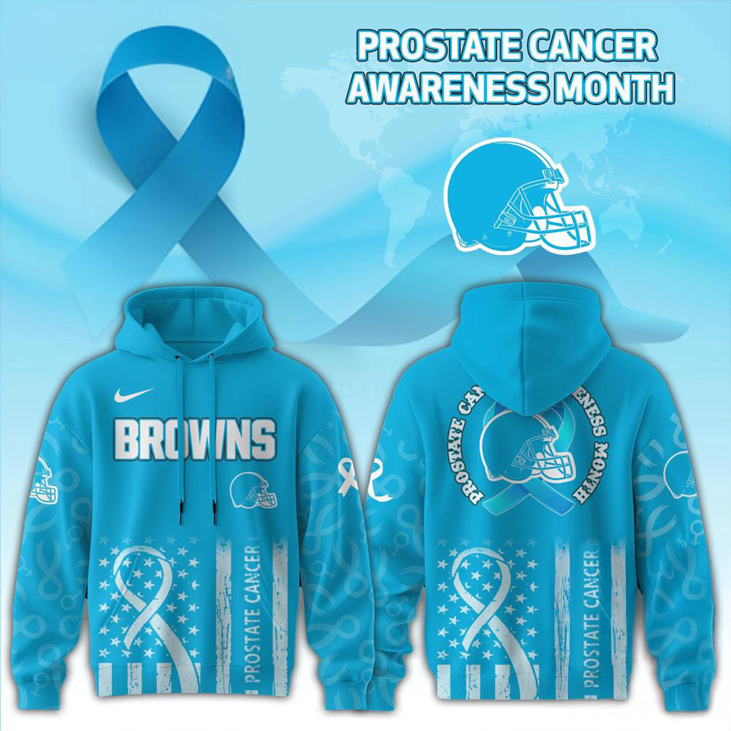 Cleveland Browns 2025 NFL Prostate Cancer Awareness Hoodie Cleveland Browns Merch Fans Gifts-1 Cleveland Browns 2025 NFL Prostate Cancer Awareness Hoodie Cleveland Browns Merch Fans Gifts-1