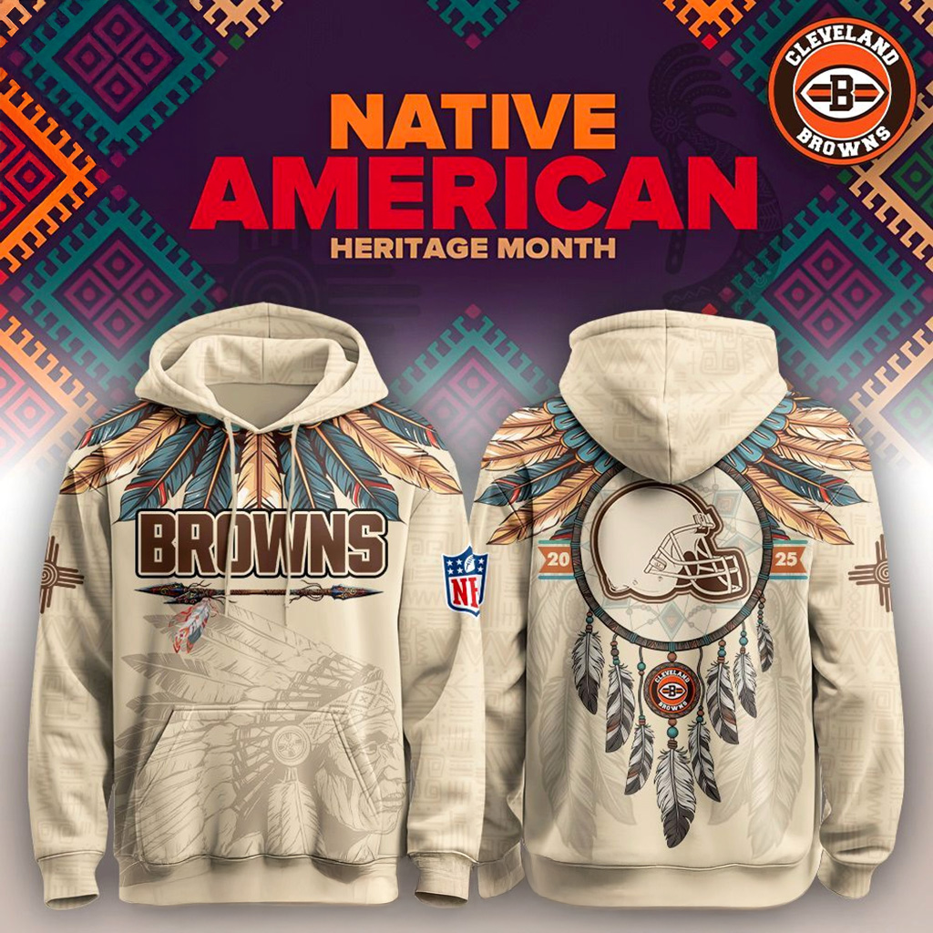 Cleveland Browns Native American Heritage Month Hoodie Cleveland Browns Merch Gift For Fans-1