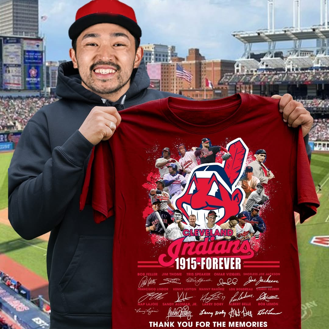Cleveland Indians Legends 1915-Forever Shirt Thank You For The Memories Baseball Fan Merch-1 Cleveland Indians Legends 1915-Forever Shirt Thank You For The Memories Baseball Fan Merch-1