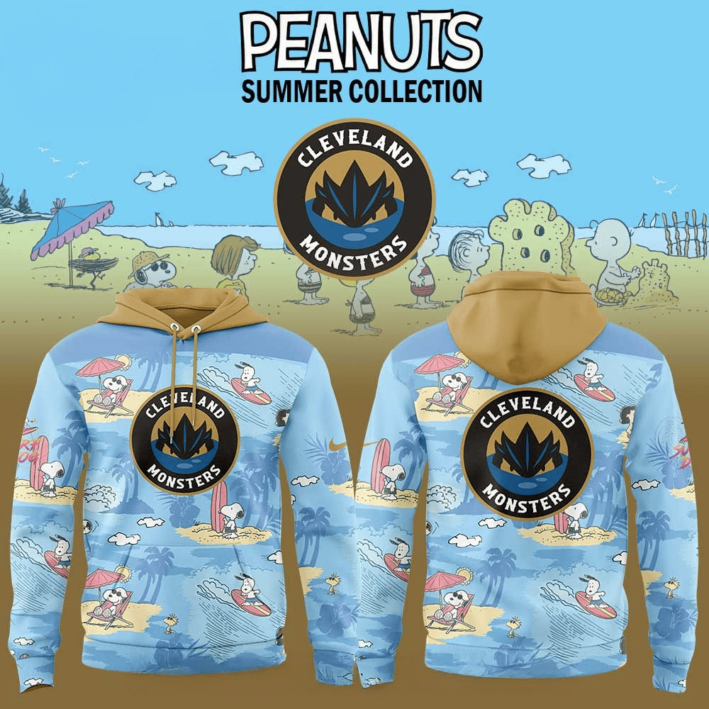 Cleveland Monsters Peanuts Summer Collection Hoodie Cleveland Monsters Merch Gifts For Husband-1 Cleveland Monsters Peanuts Summer Collection Hoodie Cleveland Monsters Merch Gifts For Husband-1