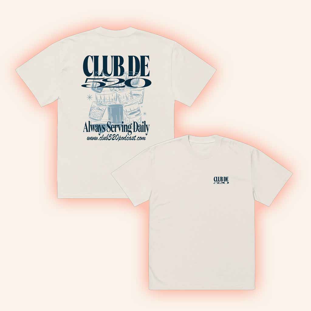 Club 520 Merch Always Serving Daily White Shirt Podcast Lover Gifts-1 Club 520 Merch Always Serving Daily White Shirt Podcast Lover Gifts-1