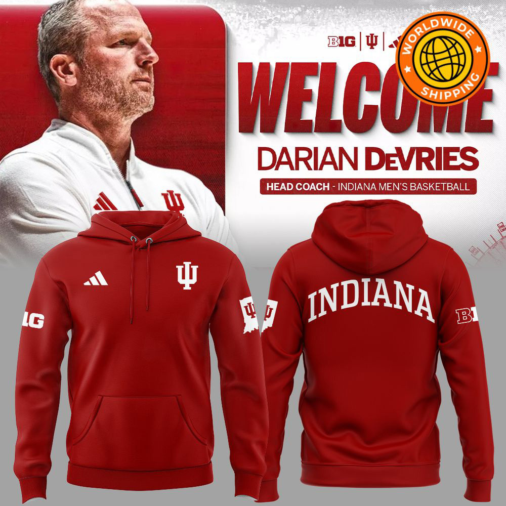 Coach Darian Devries Indiana Mens Basketball Hoodie Last Minute Father's Day Gifts-1 Coach Darian Devries Indiana Mens Basketball Hoodie Last Minute Father's Day Gifts-1