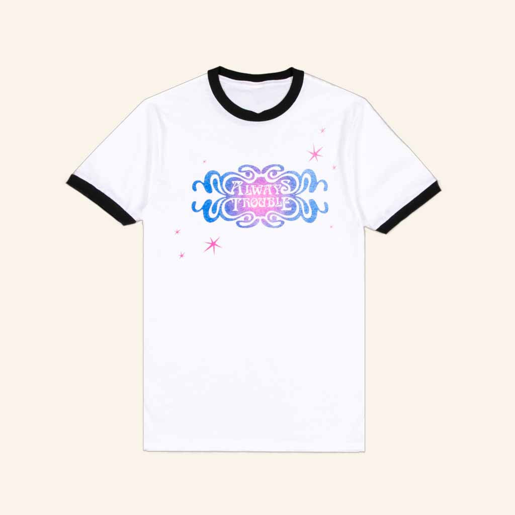 Complex Merch Selena Gomez Always Trouble Ringer T-Shirt Birthday Ideas For Sister-1