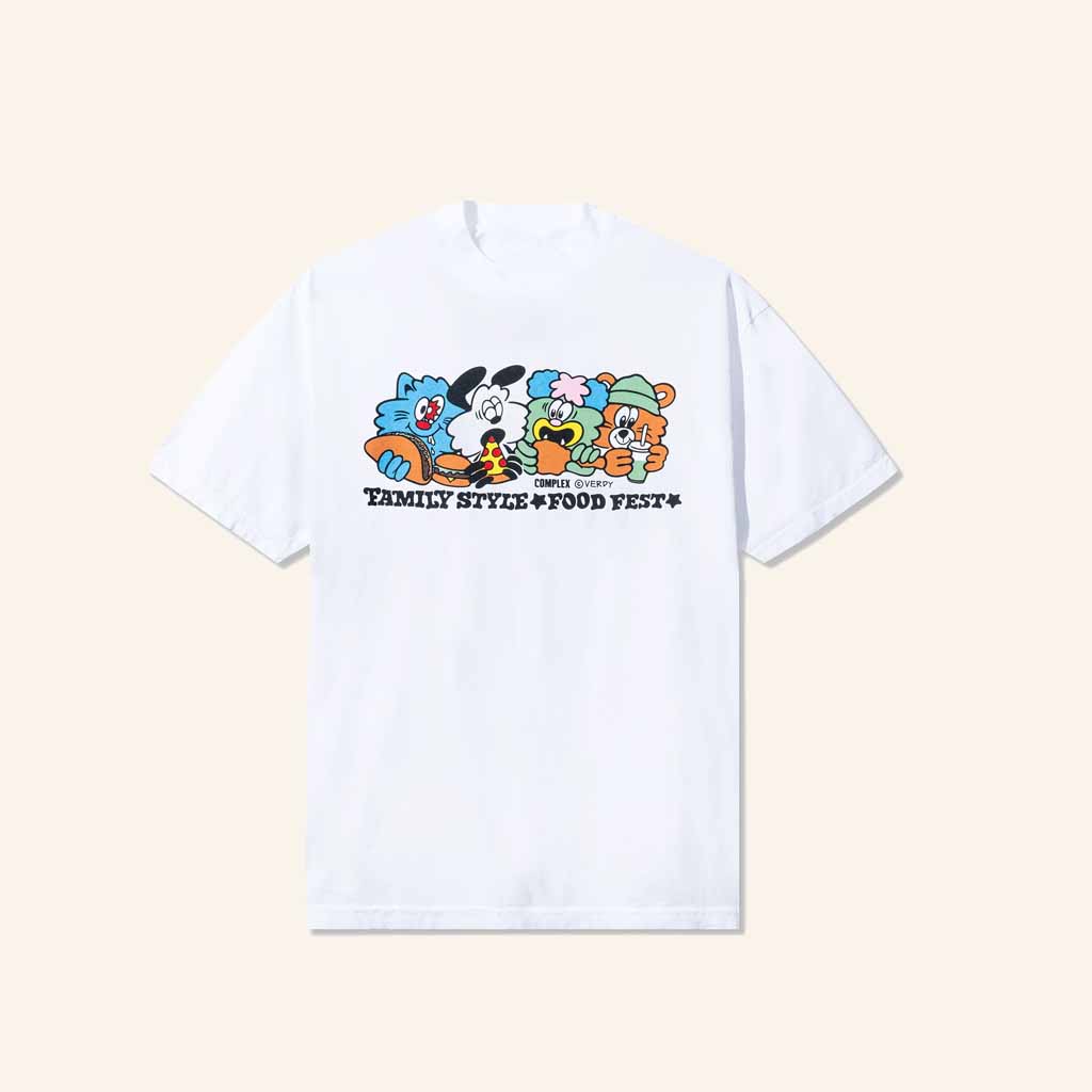 Complex Merch Verdy Family Style Verdy X FSFF White Shirt Gifts For My Girlfriend-1