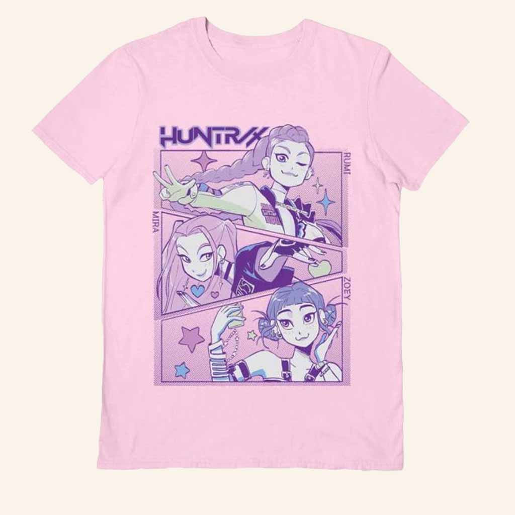 Cool Merch Pyramid Kpop Demon Hunters Huntrix Pink T-Shirt Gifts For Daughter-1 Cool Merch Pyramid Kpop Demon Hunters Huntrix Pink T-Shirt Gifts For Daughter-1