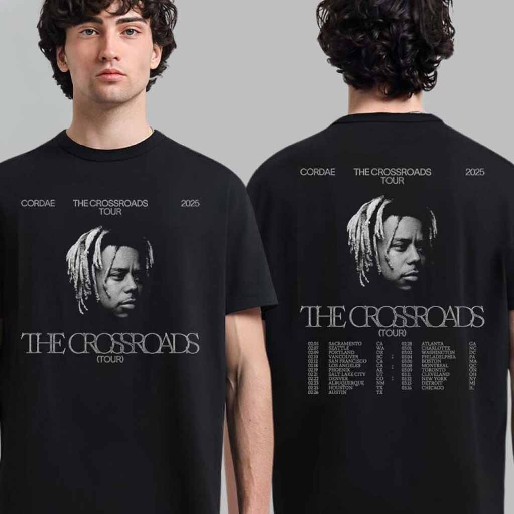 Cordae The Crossroads Tour 2025 Tour Dates List T-Shirt The Crossroads Merch Gifts For Fans-1