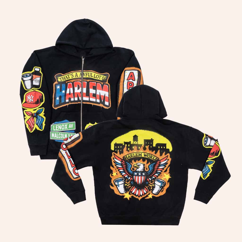 Cough Syrup Merch Awful Lot Of Harlem Zip Hoodie Good Gifts For Boyfriend-1