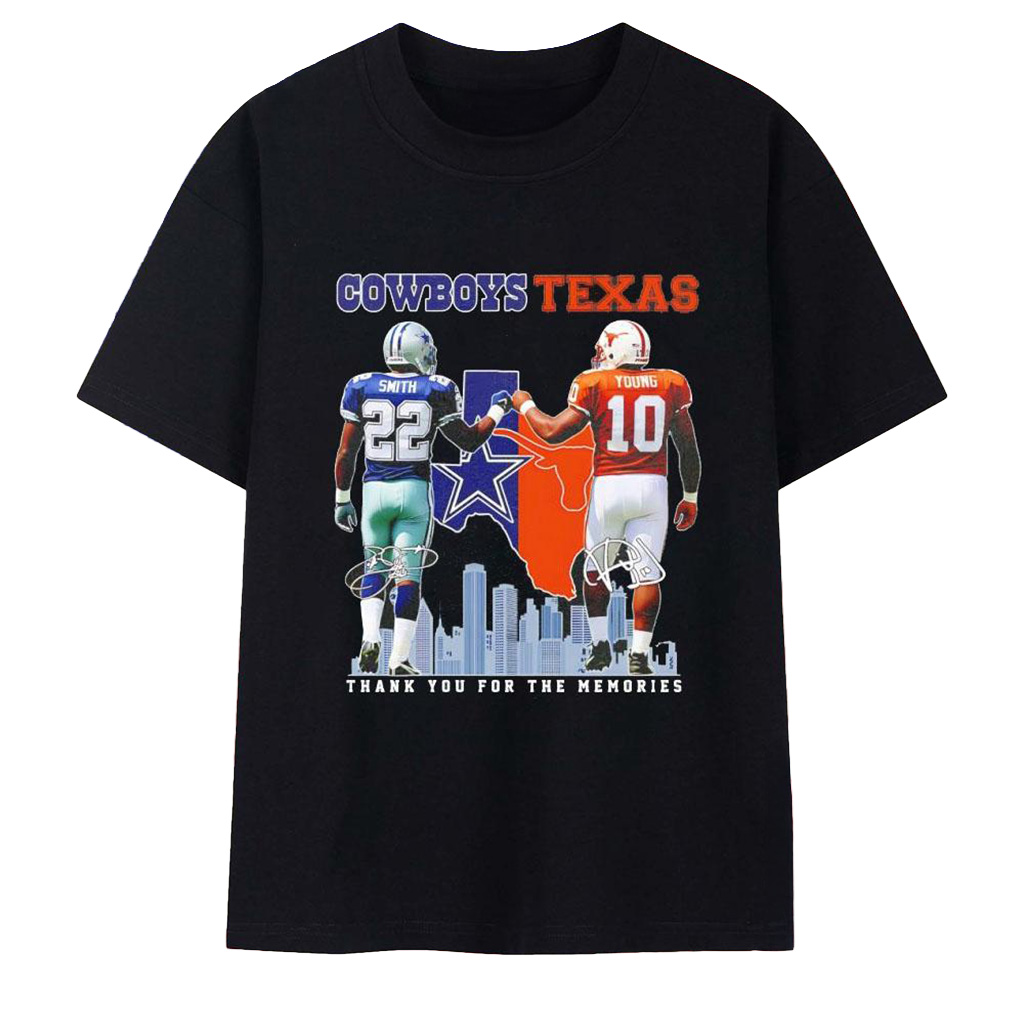 Cowboys Texas Smith And Young Thank You For The Memories Signature T-Shirt Cowboys Texas Merch-1 Cowboys Texas Smith And Young Thank You For The Memories Signature T-Shirt Cowboys Texas Merch-1