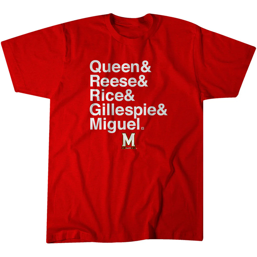 Crab Five T-Shirt Crab 5 Queen Reese Rice Gillespie Miguel Maryland Basketball Fans Gifts-1 Crab Five T-Shirt Crab 5 Queen Reese Rice Gillespie Miguel Maryland Basketball Fans Gifts-1