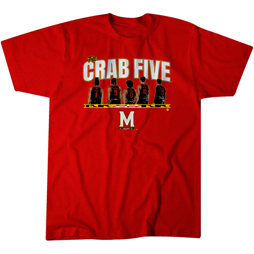 Crab Five T-Shirt Maryland Basketball The Crab 5 Shirt Merch Gifts For Fans-1 Crab Five T-Shirt Maryland Basketball The Crab 5 Shirt Merch Gifts For Fans-1