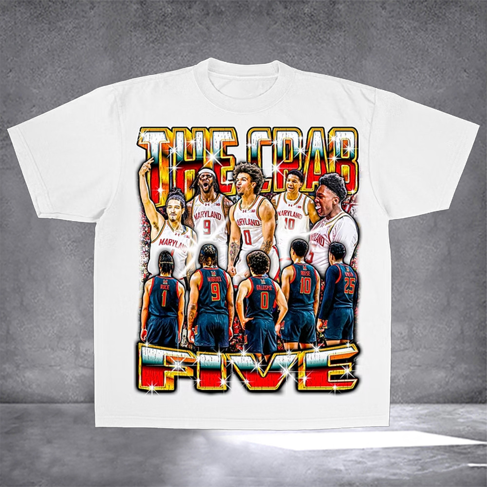 Crab Five T-Shirt The Crab 5 Shirt Maryland Basketball Merch Best Gifts For Fans-2 Crab Five T-Shirt The Crab 5 Shirt Maryland Basketball Merch Best Gifts For Fans-2
