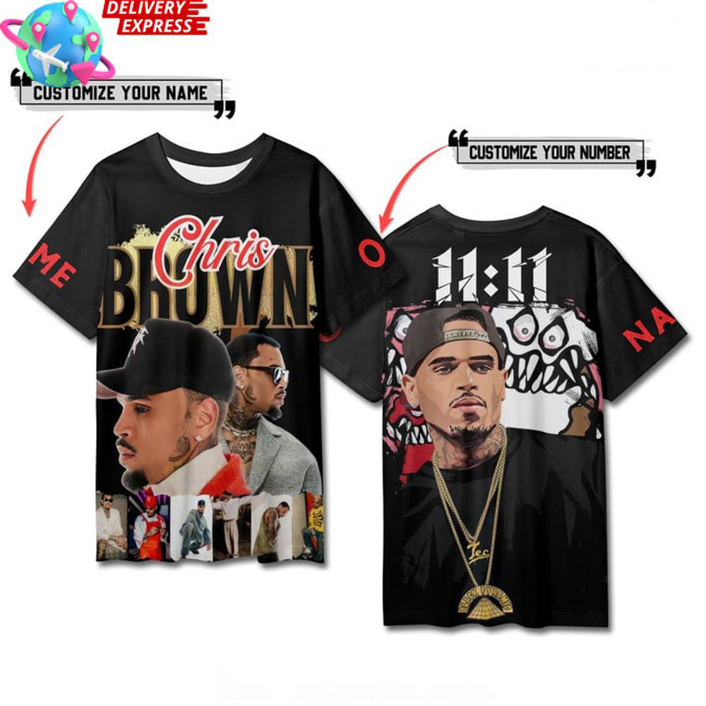 Custom Chris Brown Merch Chris Brown Breezy 11:11 Tour T-Shirt Mother's Day Gifts For Daughter-1 Custom Chris Brown Merch Chris Brown Breezy 11:11 Tour T-Shirt Mother's Day Gifts For Daughter-1