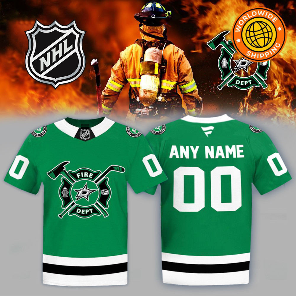 Custom Dallas Stars Firefighter Appreciation Night T-Shirt Best Father's Day Special Gifts-1