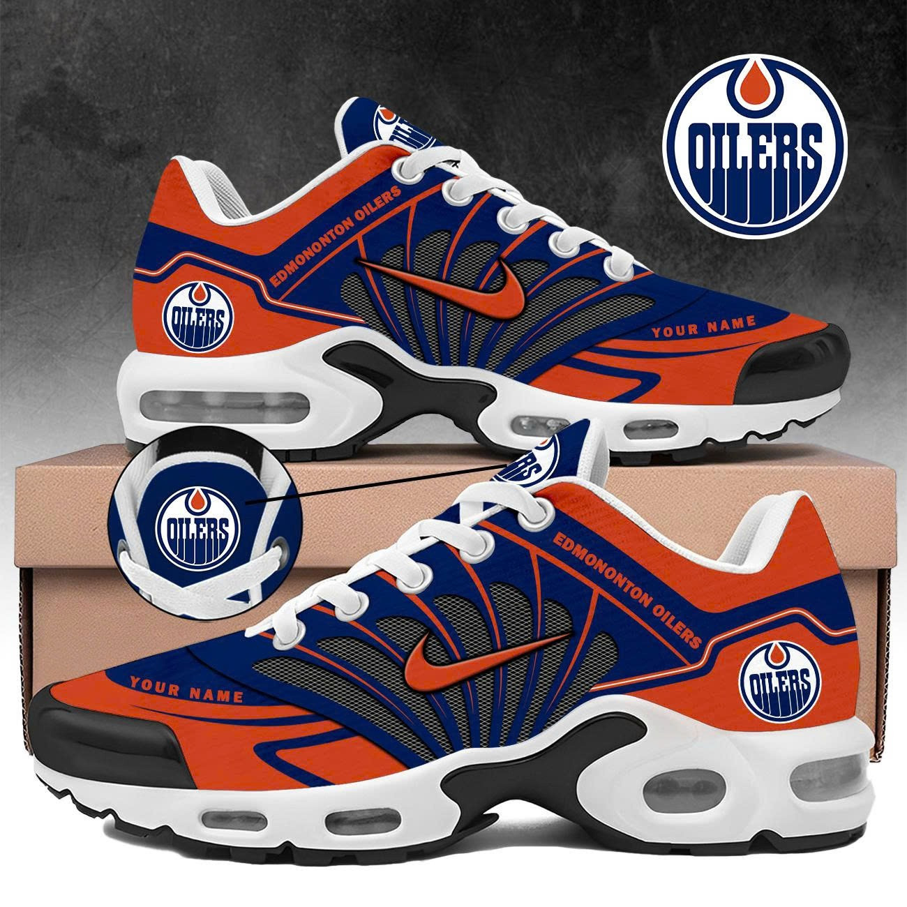 Custom Edmonton Oilers Air Max Plus Sneakers Merch Sport Shoes Hockey Lovers Fan Gifts-1 Custom Edmonton Oilers Air Max Plus Sneakers Merch Sport Shoes Hockey Lovers Fan Gifts-1