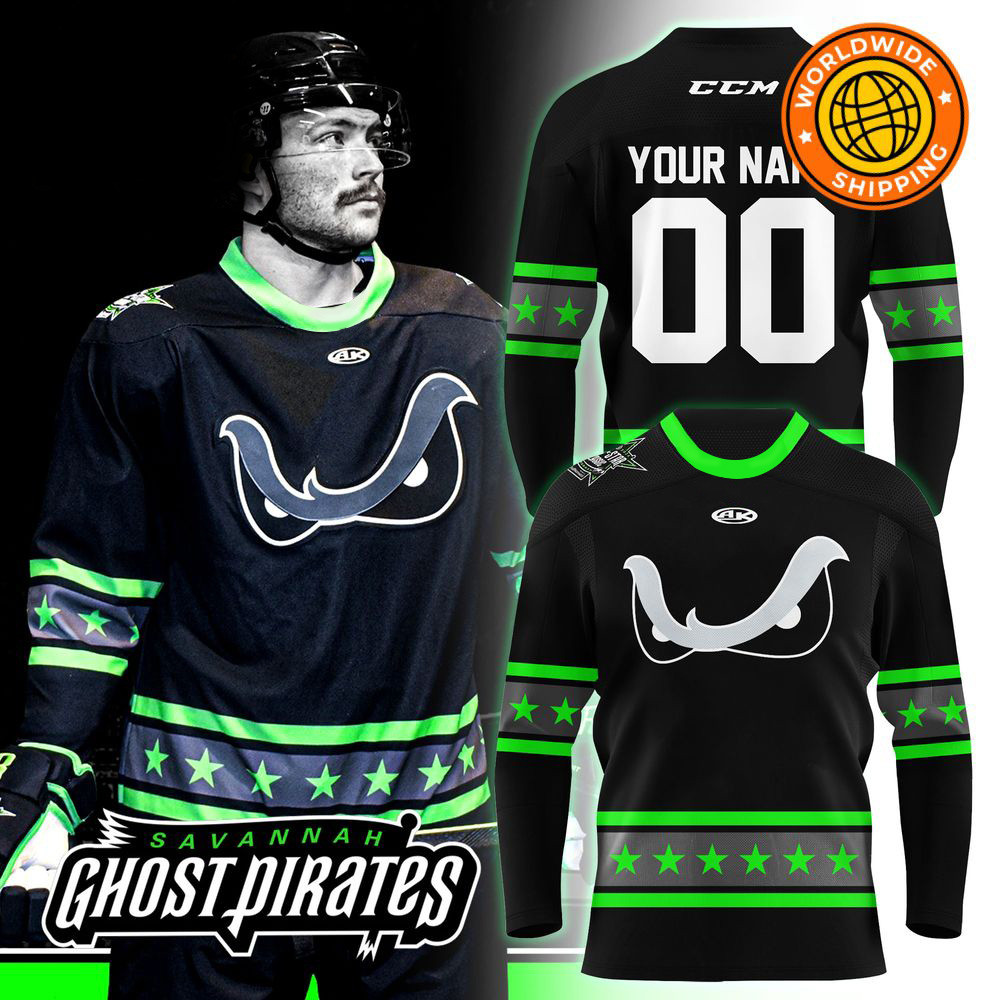 Custom Ghost Pirates Athletic Knit Ghost Eyes 2025 Long Sleeve Shirt Father's Day Presents-1