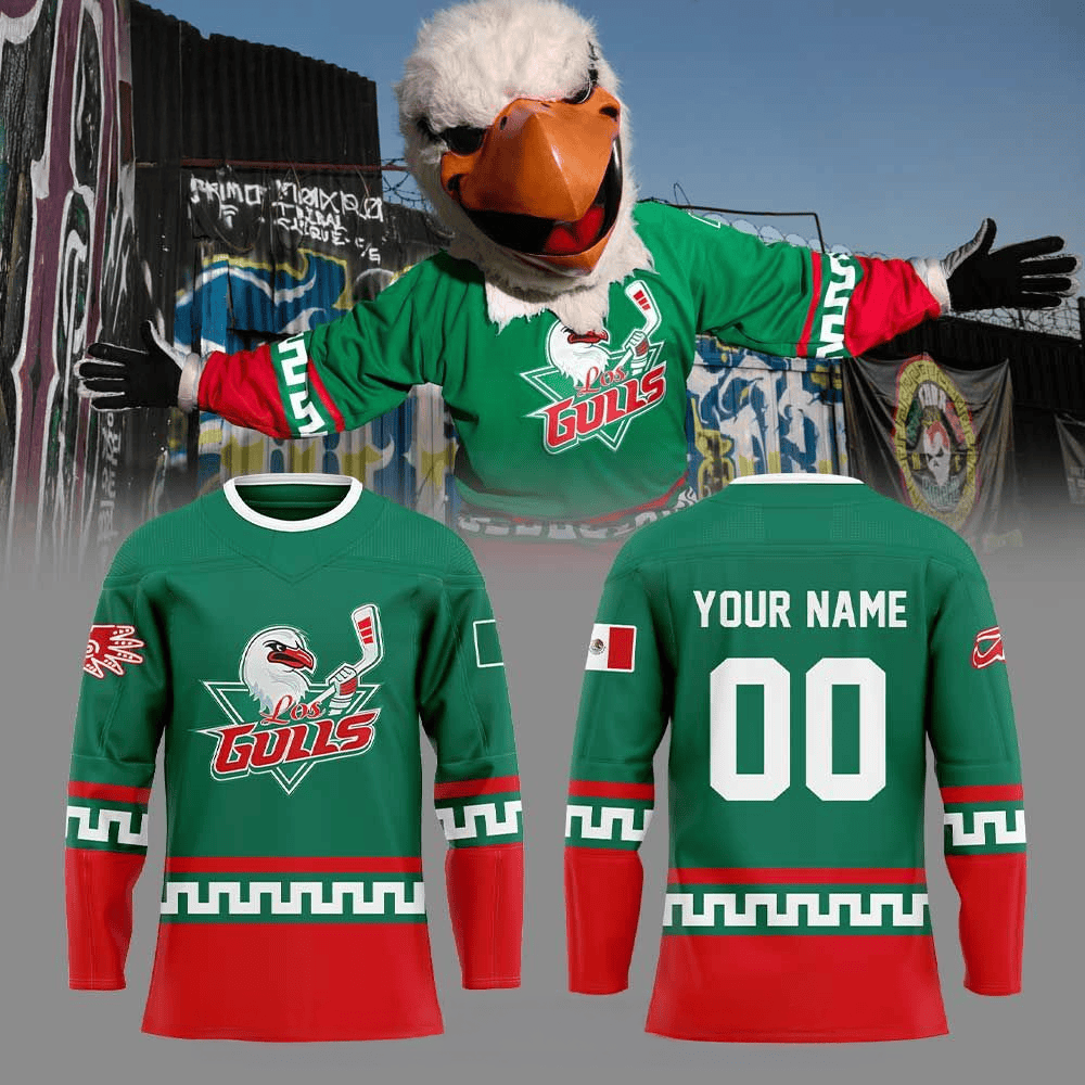 Custom San Diego Gulls Mexican Heritage Night Long Sleeve Shirt San Diego Gulls Merch For Fans Custom San Diego Gulls Mexican Heritage Night Long Sleeve Shirt San Diego Gulls Merch For Fans