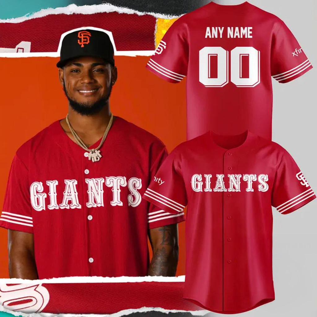 Custom San Francisco Giants 49ers Night 2025 Baseball Jersey 49ers Merch Gift For Husband-1 Custom San Francisco Giants 49ers Night 2025 Baseball Jersey 49ers Merch Gift For Husband