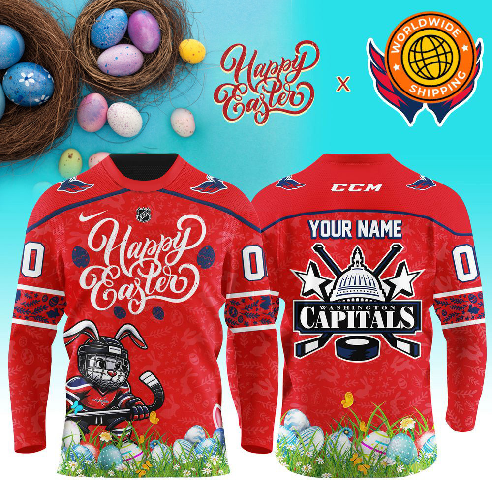 Custom Washington Capitals NHL x Easter Day 2025 Long Sleeve Shirt Capitals Merch Fans Gifts-1