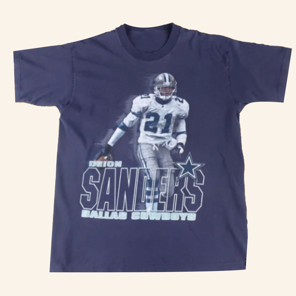 Dallas Cowboys Deion Sanders T-Shirt Dallas Cowboys Merch Presents For Football Fans-1