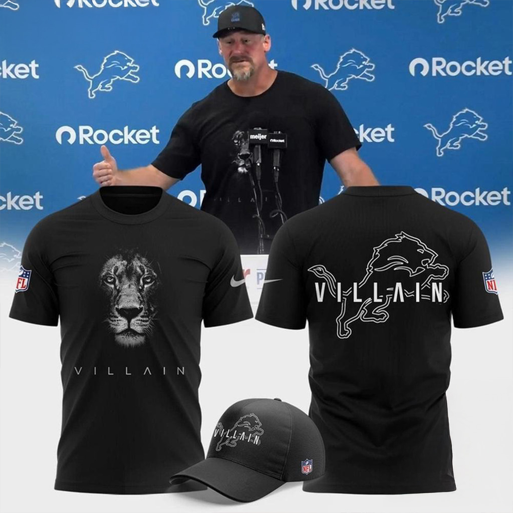Dan Campbell Detroit Lions Villain 2025 Shirt Detroit Lions Merch Football Lovers Gifts-1