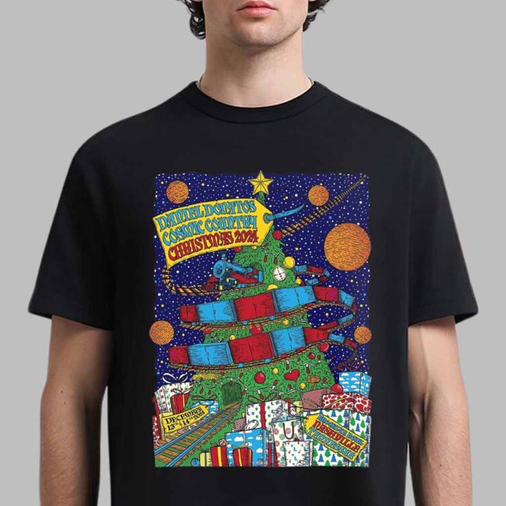Daniel Donatos Cosmic Country Christmas 2024 Poster For The Run At Brooklyn Bowl Nashville Tennessee On December 13 And 14 2024 T-Shirt Daniel Donatos Merch-1