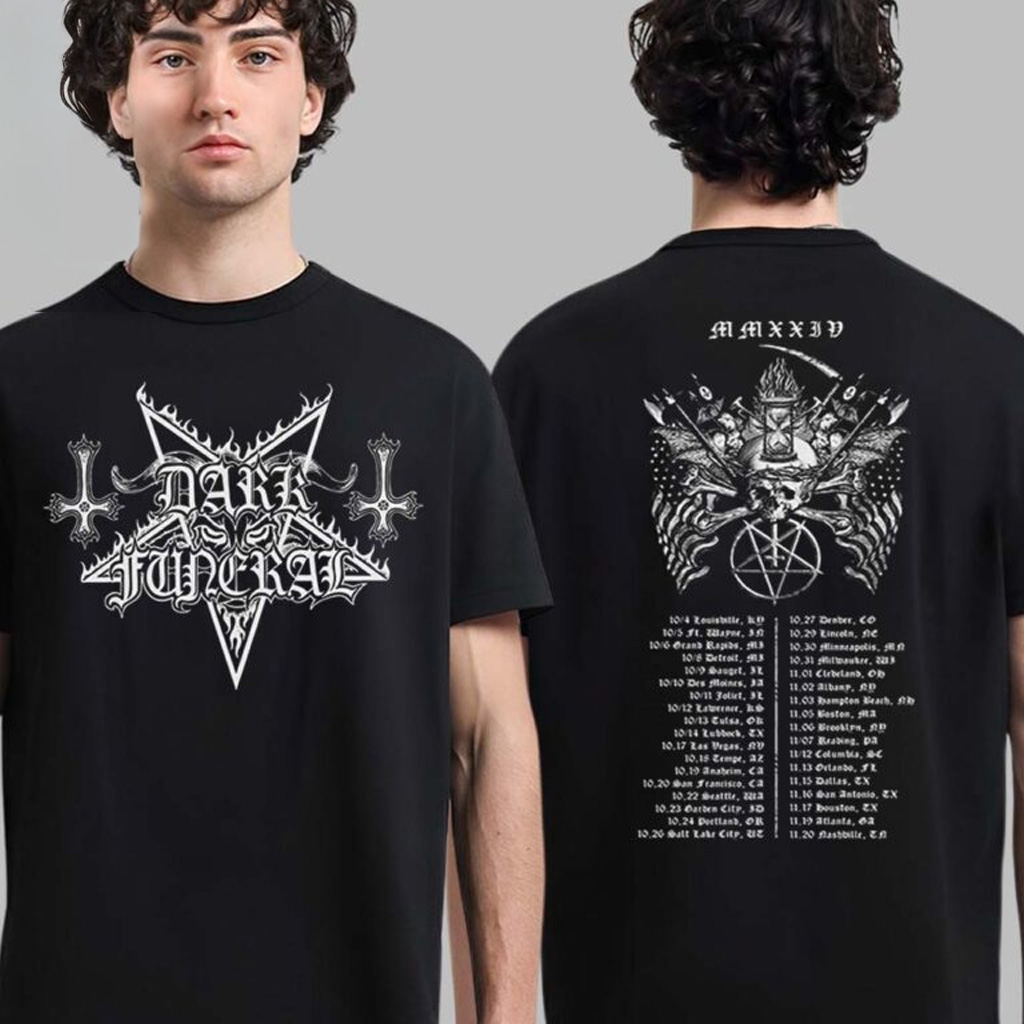 Dark Funeral VIP 2024 North American Tour Merch T-Shirt Gifts For Band Fans-1 Dark Funeral VIP 2024 North American Tour Merch T-Shirt Gifts For Band Fans-1