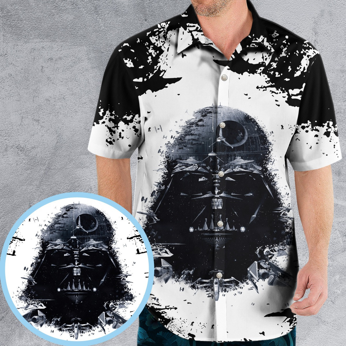 Darth Vader Star Wars Hawaiian Shirt Darth Vader Button Up Shirt Gifts For Star Wars Fans-1 Darth Vader Star Wars Hawaiian Shirt Darth Vader Button Up Shirt Gifts For Star Wars Fans-1