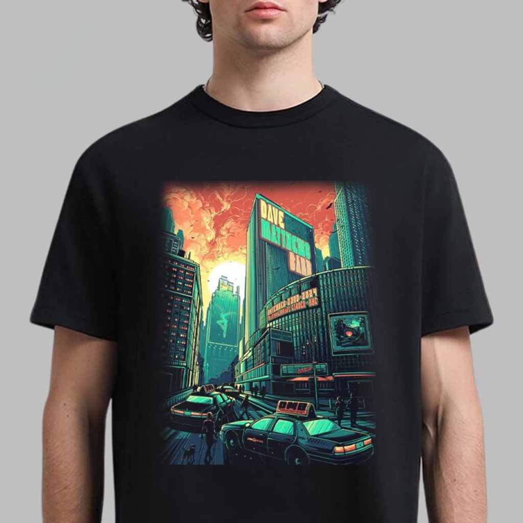 Dave Matthews Band Concert Poster For Show At Madison Square Garden Night 1 In New York City On November 22 2024 T-Shirt Presents For Music Lovers-1