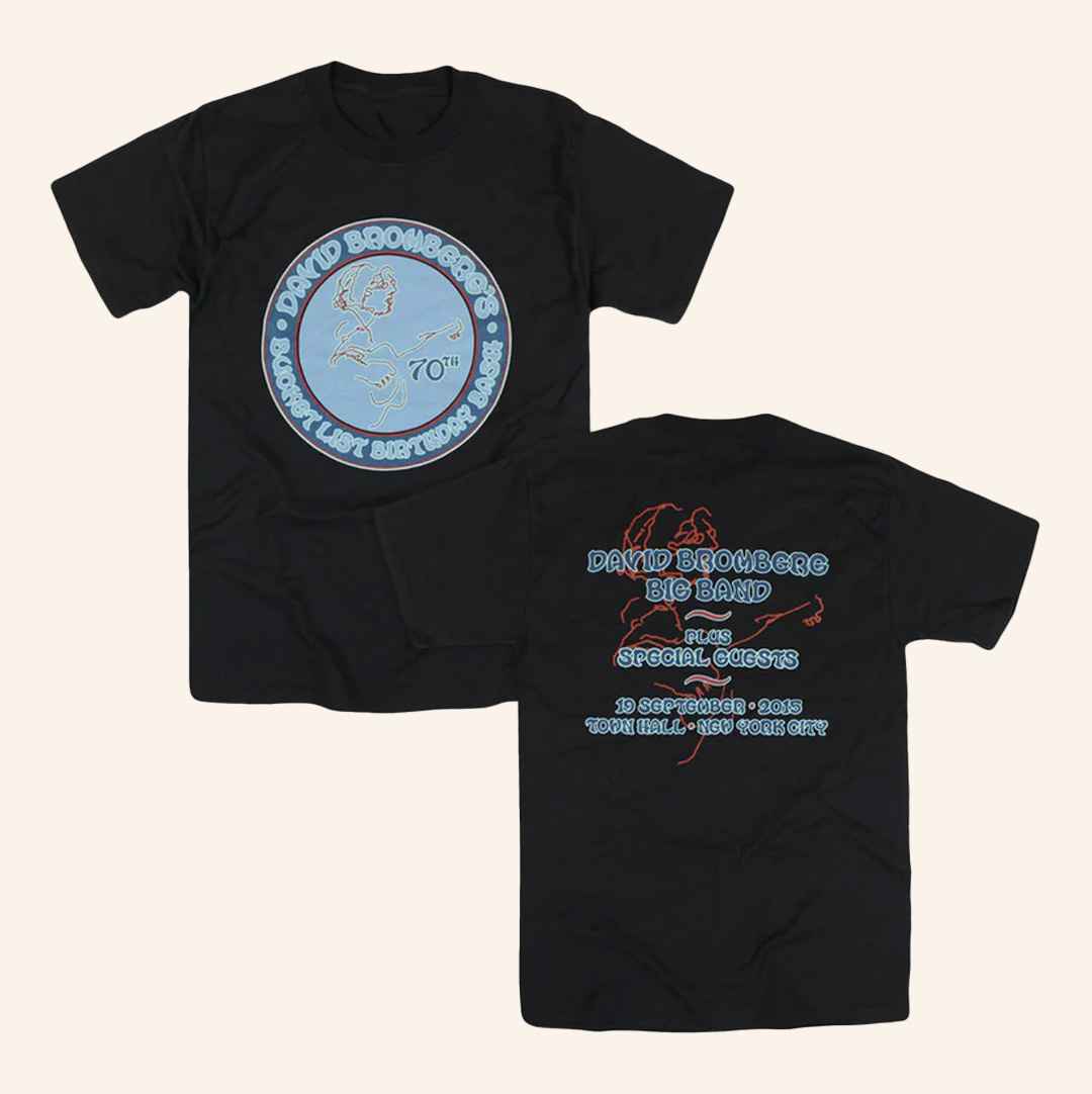 David Bromberg Merch 70th Bucket List Birthday Bash Black T-Shirt Gift For Him-1 David Bromberg Merch 70th Bucket List Birthday Bash Black T-Shirt Gift For Him-1