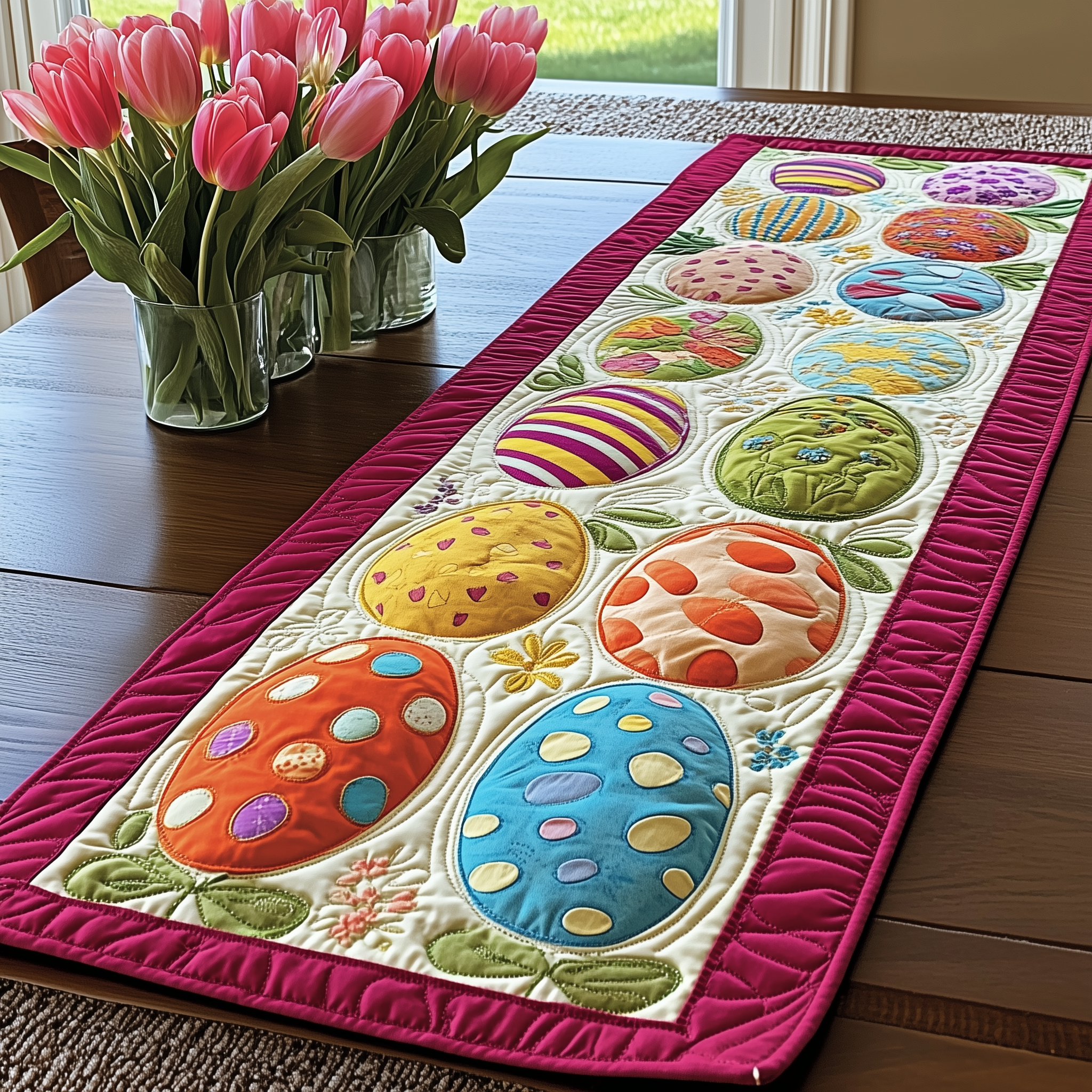 Dazzling Delight Quilted Table Runner Good Family Gifts For Valentine Day-1 Dazzling Delight Quilted Table Runner Good Family Gifts For Valentine Day-1