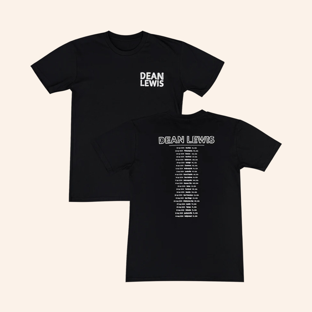 Dean Lewis Merch Dean Lewis Tour 2024 Black T-Shirt Gifts For Music Lovers-1 Dean Lewis Merch Dean Lewis Tour 2024 Black T-Shirt Gifts For Music Lovers-1