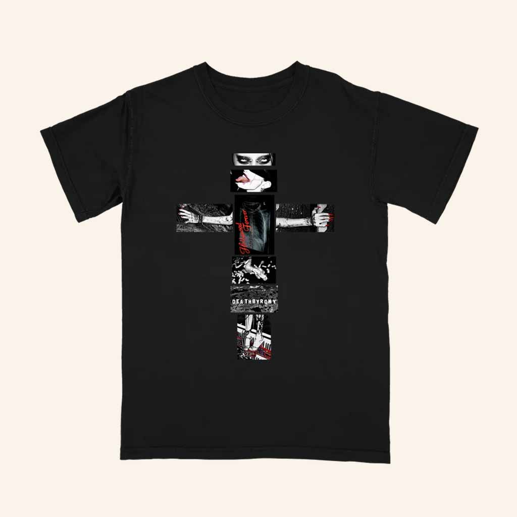 DeathbyRomy Merch Hollywood Forever Cross T-Shirt Music Related Gifts For Guys-1