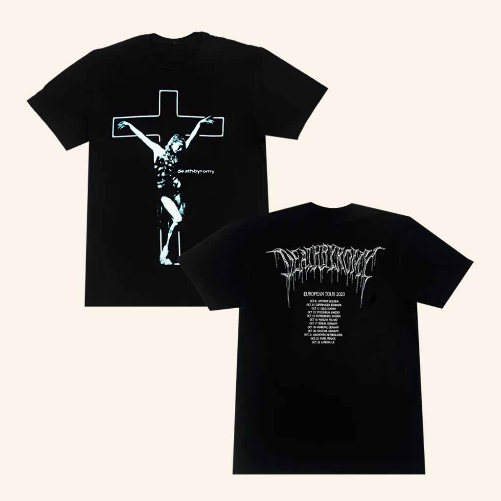 DeathbyRomy Merch On The Cross T-Shirt Christmas Gift For Christian-1