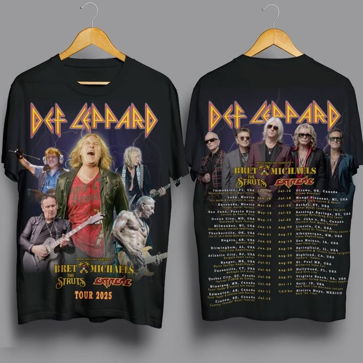 Def Leppard Tour 2025 Merch T-Shirt Def Leppard Concert Fan Apparel Gift Ideas-1 Def Leppard Tour 2025 Merch T-Shirt Def Leppard Concert Fan Apparel Gift Ideas-1