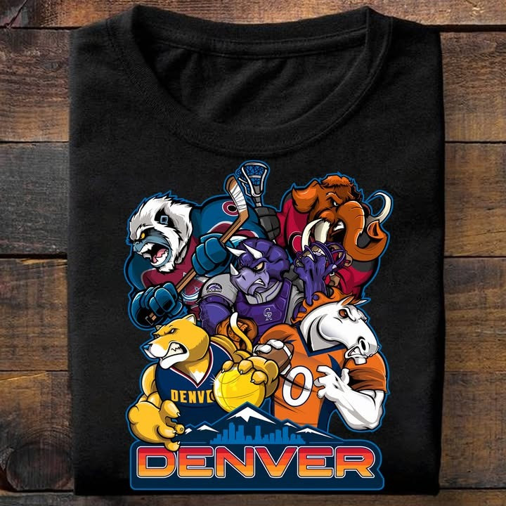 Denver City Sport Teams Mascots T-Shirt Unique Gifts For Denver Sport Teams Lovers Fans-1