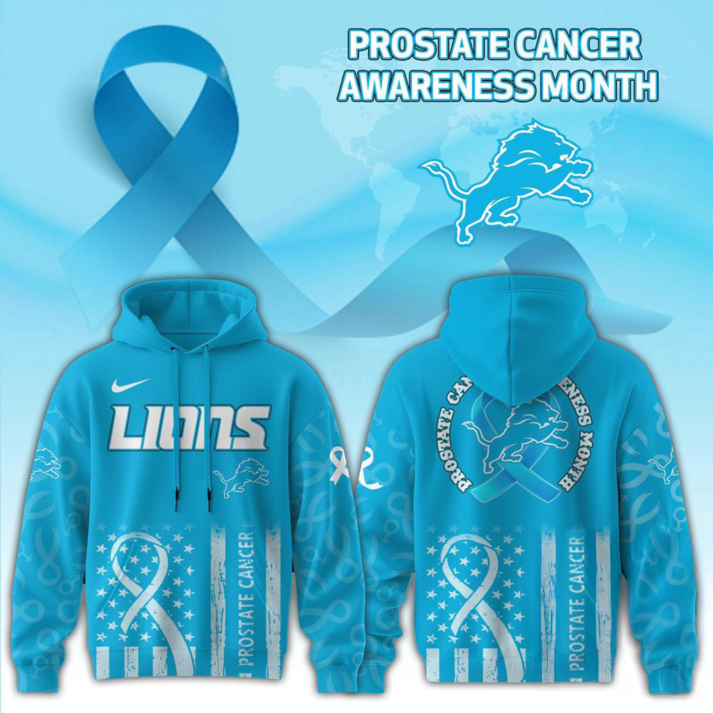 Detroit Lions 2025 NFL Prostate Cancer Awareness Hoodie Detroit Lions Merch Gifts For Her-1
