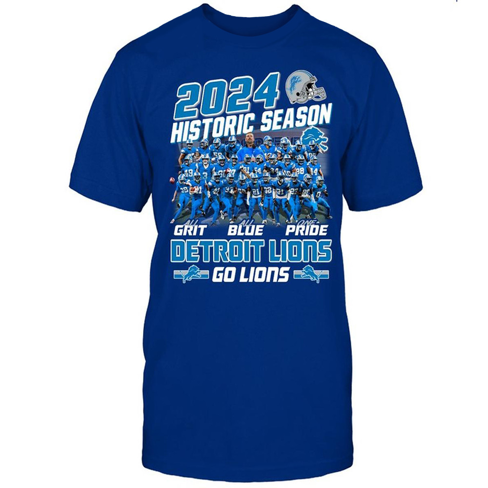 Detroit Lions Historic Season Go Lions With Grit Blue Pride 2024 T-Shirt Dad Fathers Day Gifts-1 Detroit Lions Historic Season Go Lions With Grit Blue Pride 2024 T-Shirt Dad Fathers Day Gifts-1