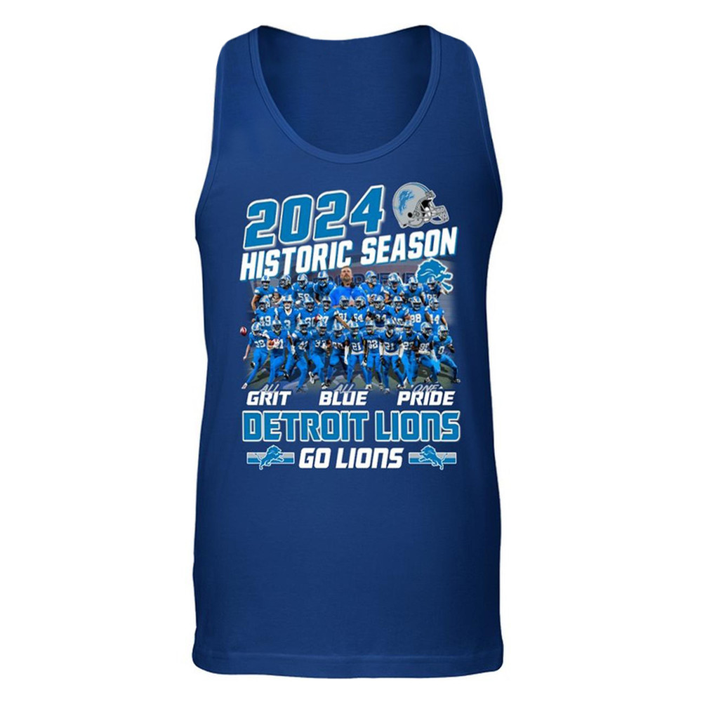 Detroit Lions Historic Season Go Lions With Grit Blue Pride 2024 Tank Top Father's Day Gifts-1 Detroit Lions Historic Season Go Lions With Grit Blue Pride 2024 Tank Top Father's Day Gifts-1