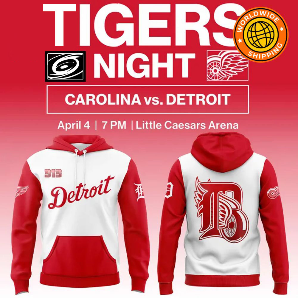 Detroit Red Wings Tigers Night 2025 Hoodie Great Father's Day Gifts-1 Detroit Red Wings Tigers Night 2025 Hoodie Great Father's Day Gifts-1