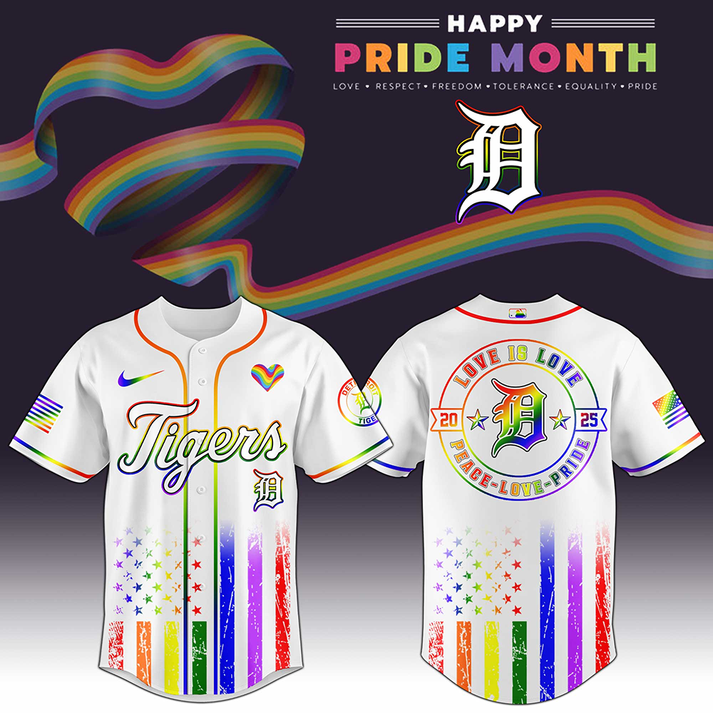Detroit Tigers MLB x Happy Pride Month 2025 Baseball Jersey Detroit Tigers Merch Gifts For Fans-1 Detroit Tigers MLB x Happy Pride Month 2025 Baseball Jersey Detroit Tigers Merch Gifts For Fans-1