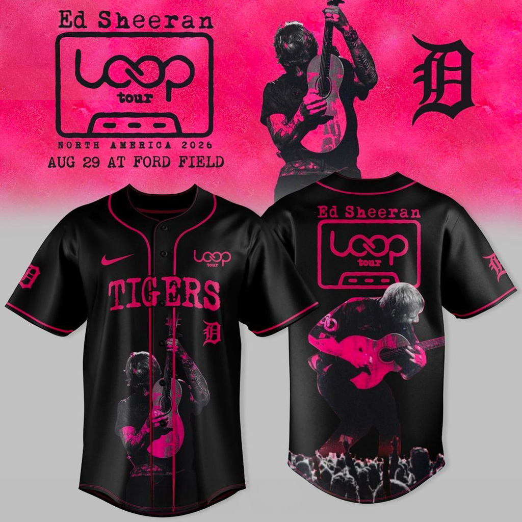 Detroit Tigers x Ed Sheeran LOOP Tour 2026 North America Jersey Detroit Tigers Merch-1 Detroit Tigers x Ed Sheeran LOOP Tour 2026 North America Jersey Detroit Tigers Merch-1