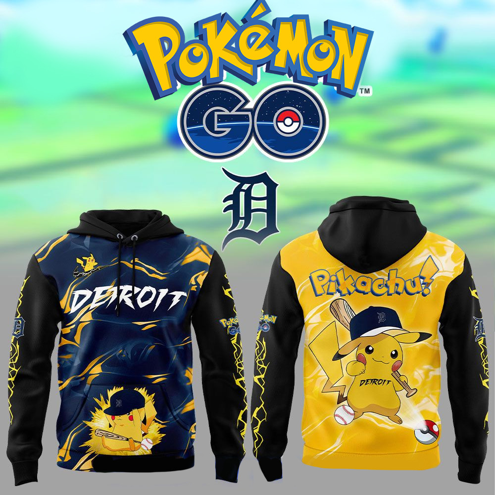 Detroit Tigers x Pokemon GO 2025 Hoodie Best Father's Day Gifts-1